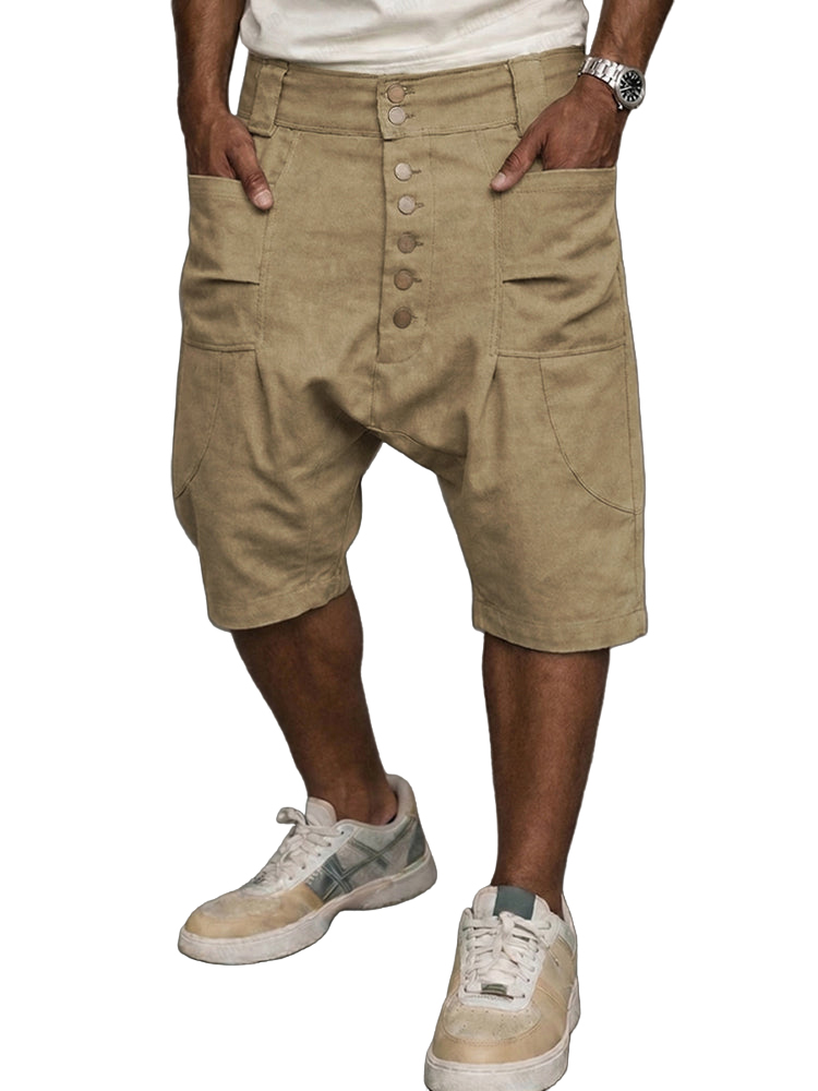 Men's Casual Drop Crotch Harem Shorts