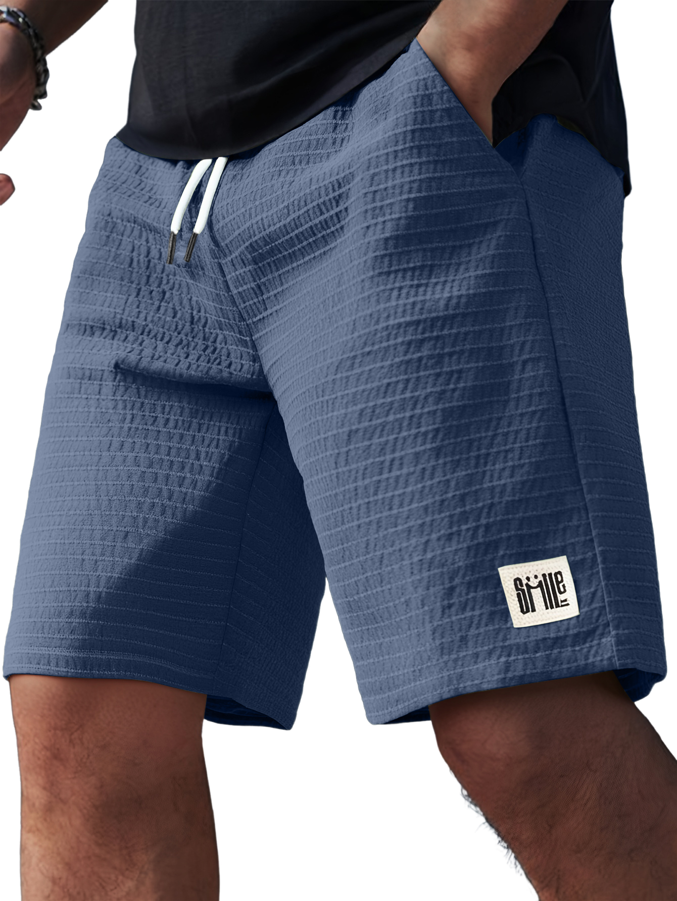Men's Fashion Jacquard Striped Casual Short-sleeved Shirt