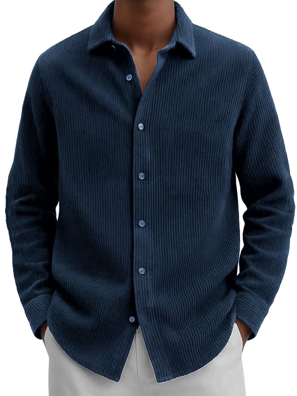 Men's Corduroy Casual Long-sleeved Shirt