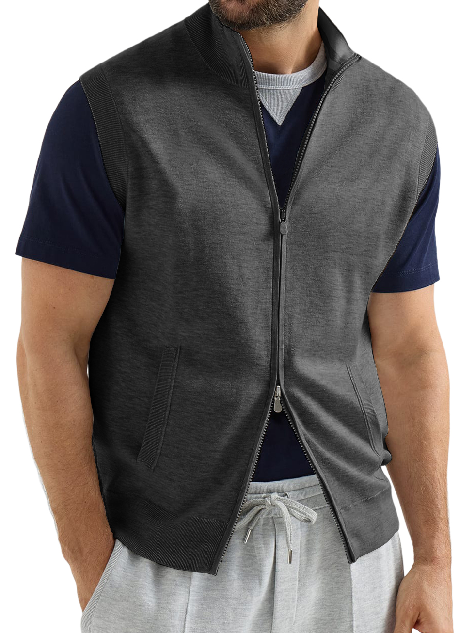 Men's French "Old Money" Style Terry Cloth Athletic Vest