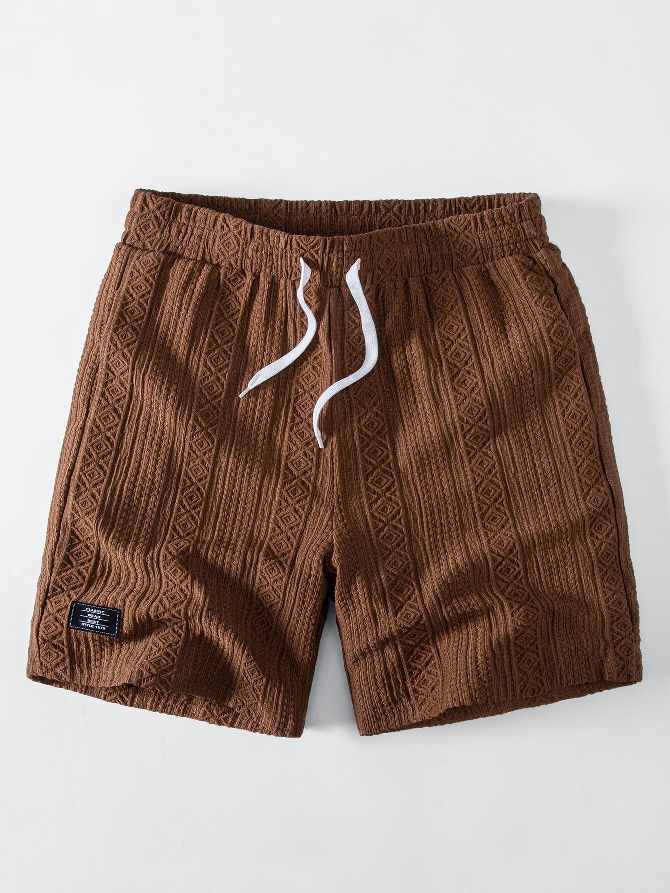 Fashionable Casual Jacquard Textured Shorts