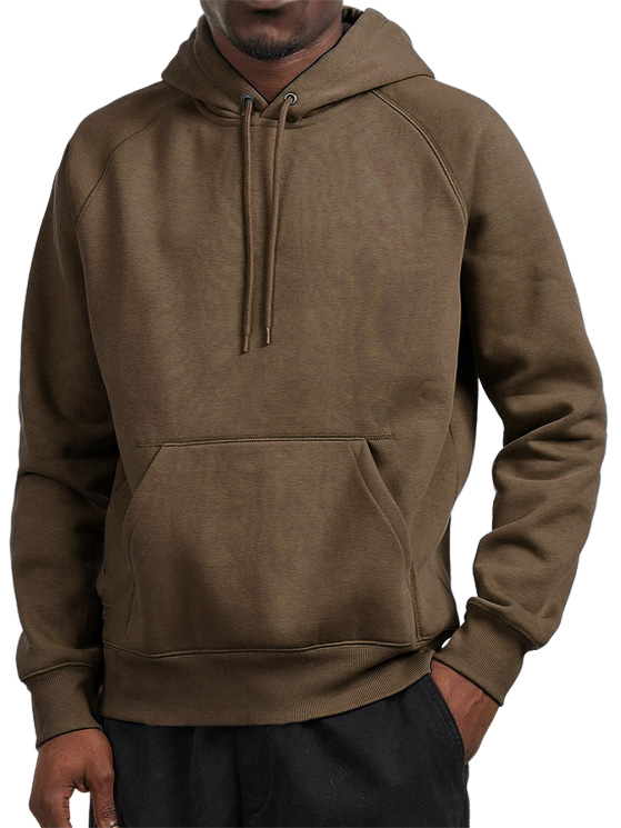 Men's Casual Everyday Pocket Raglan Sleeve Hooded Sweatshirt
