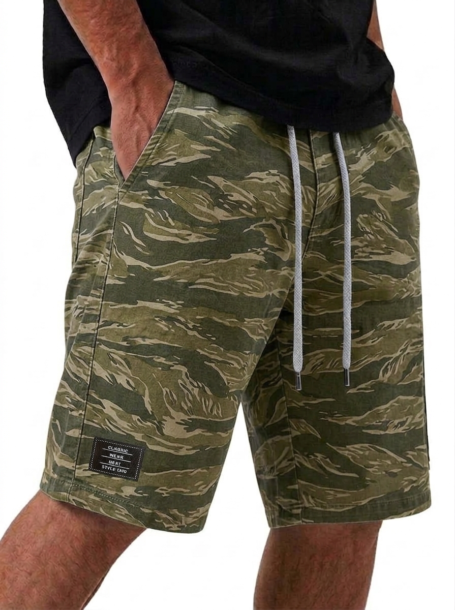 Vintage Camouflage Utility Shorts