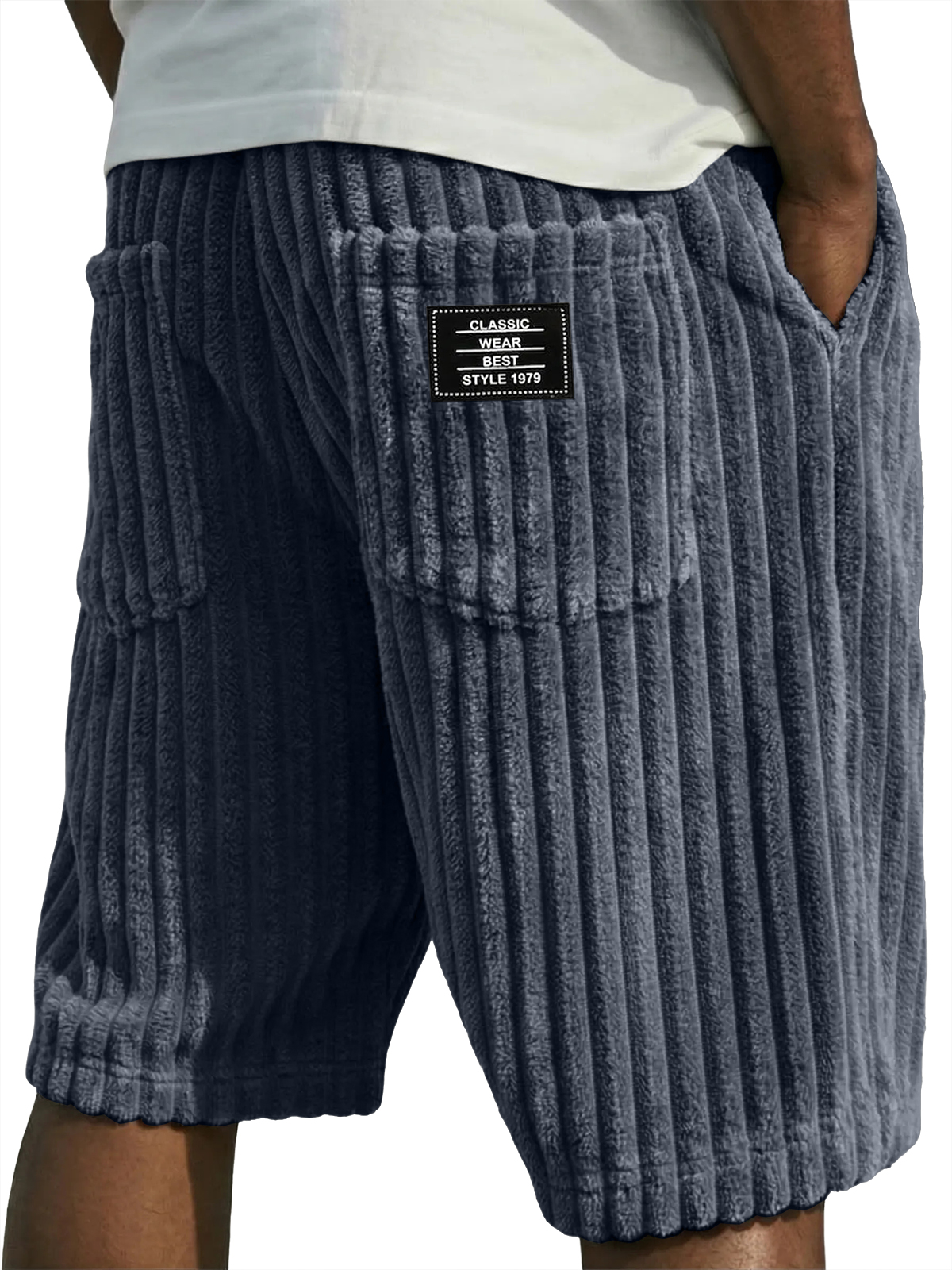 Men's Retro Corduroy Pocket Shorts