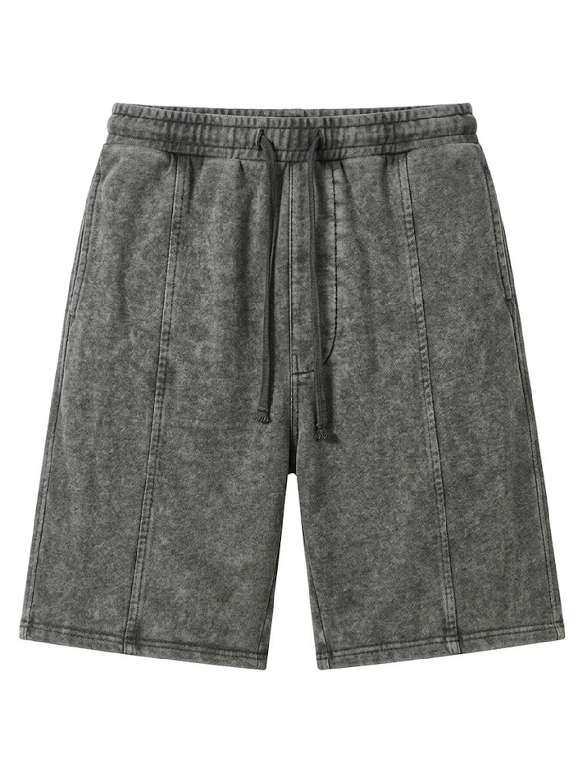 Men's Retro Solid Color Casual Drawstring Shorts