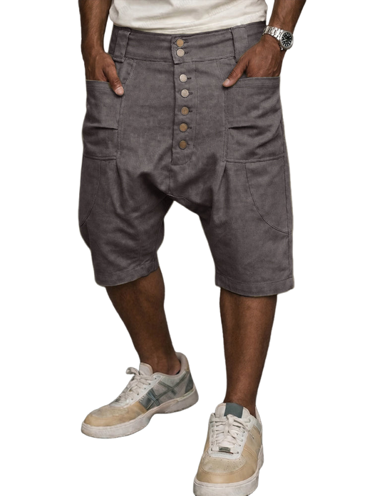 Men's Casual Drop Crotch Harem Shorts