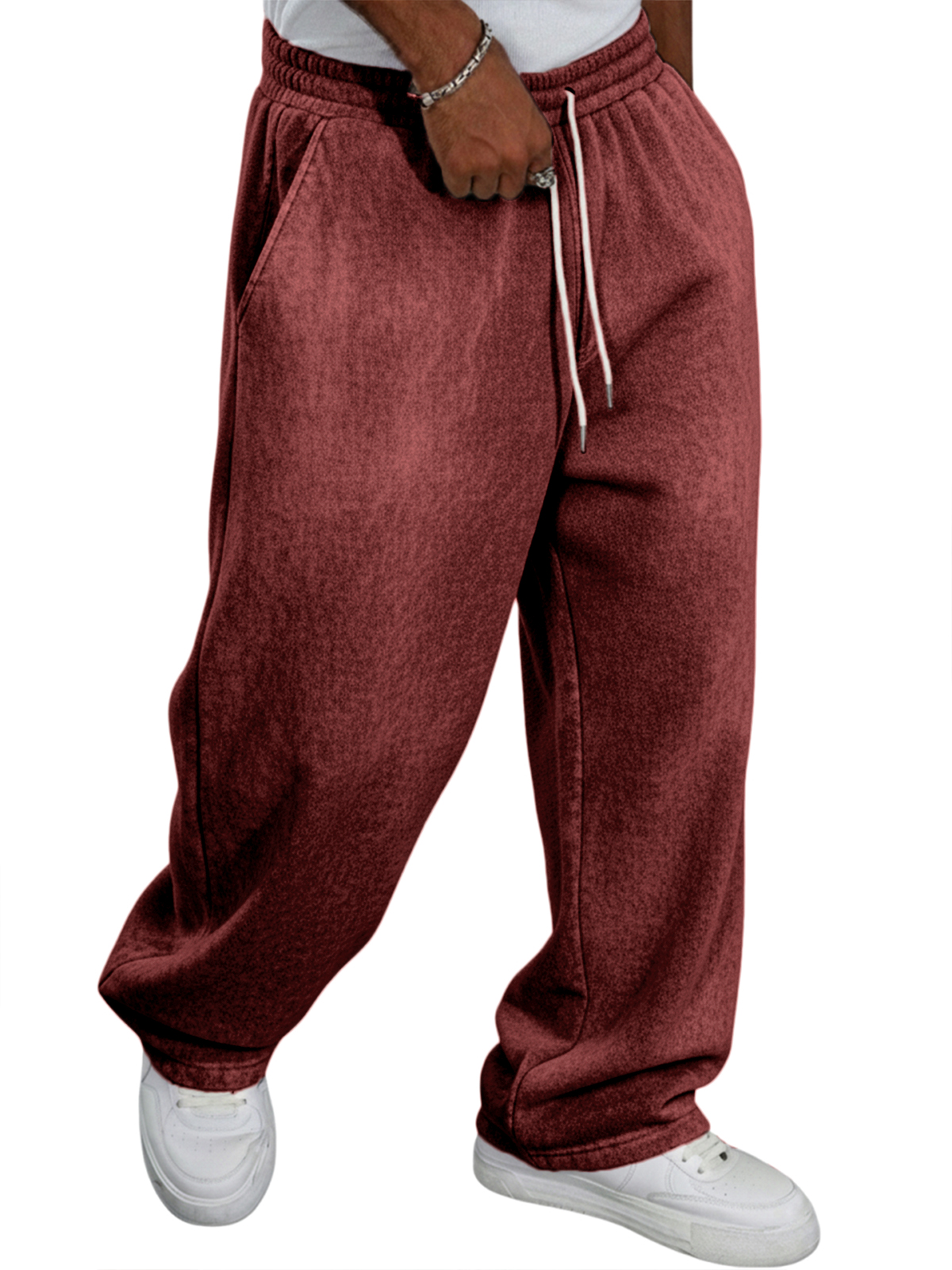 Men's Solid Color Simple Drawstring Sweatpants