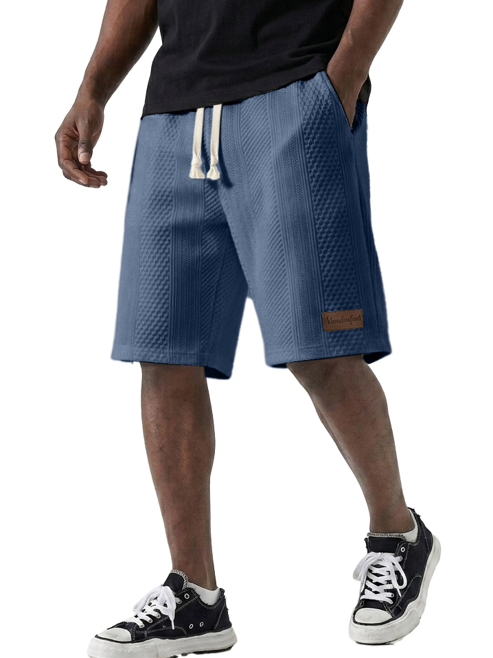 Men's Striped Jacquard Casual Shorts