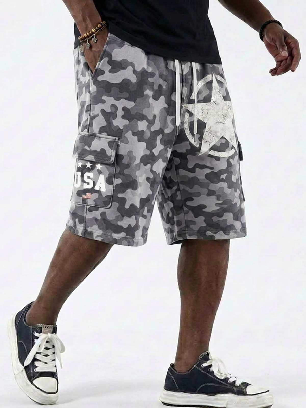 USA Camouflage Cargo Shorts
