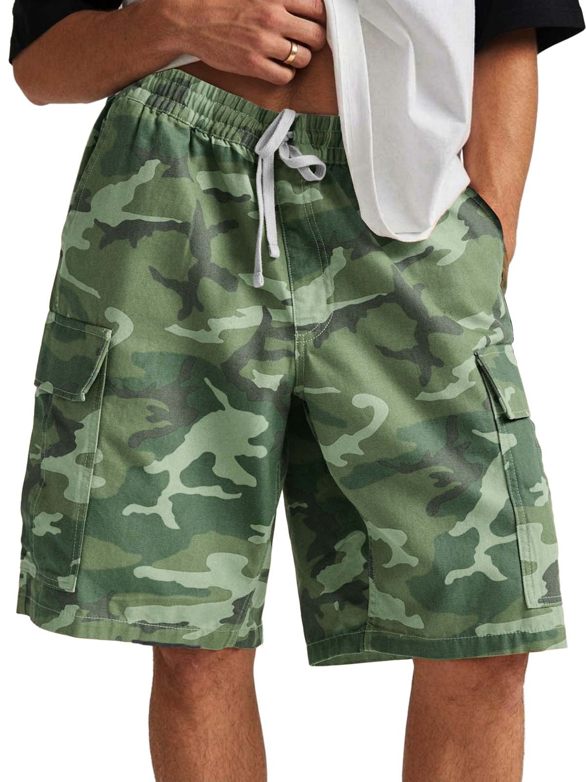 Camo Multi-pocket Utility Casual Shorts