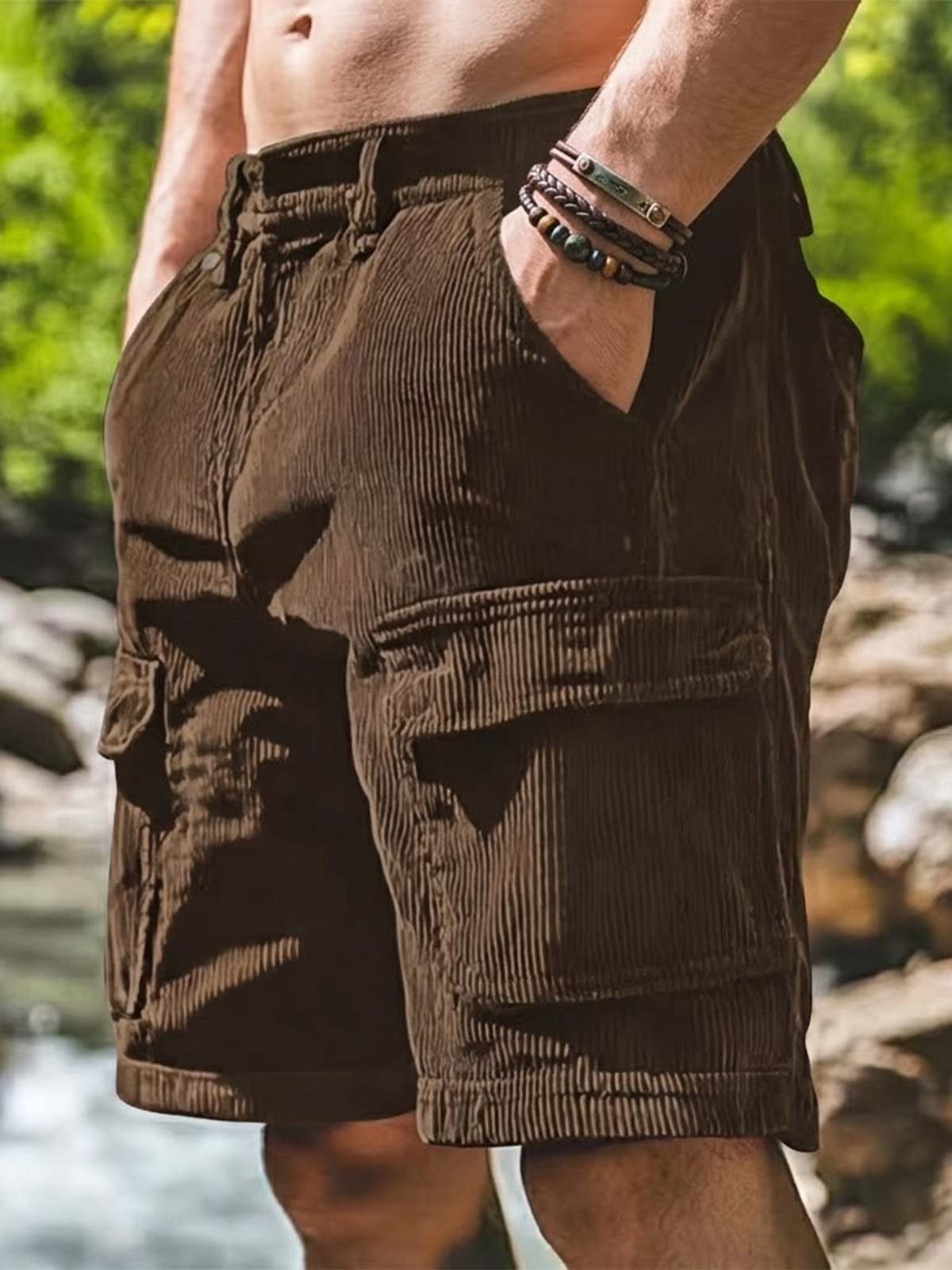 Workwear Casual Multi-pocket Loose Retro Versatile Shorts