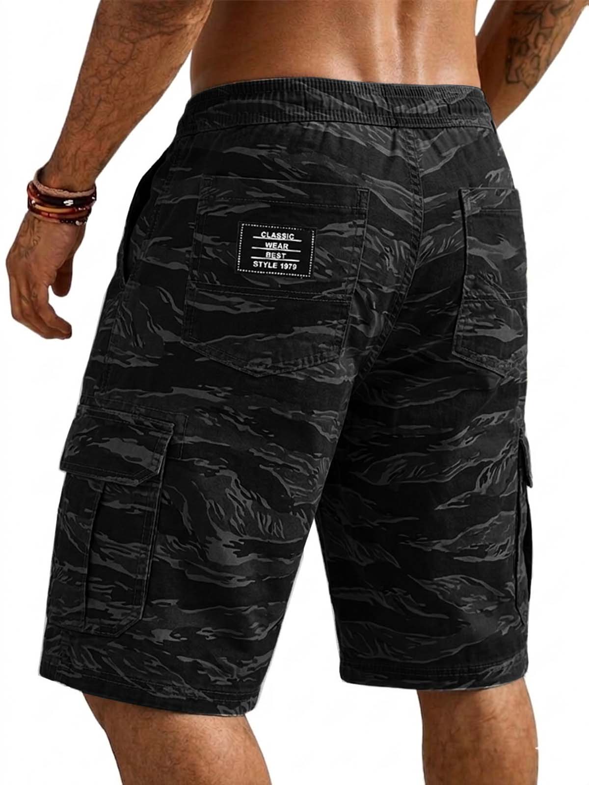 Vintage Camouflage Cargo Basic Shorts