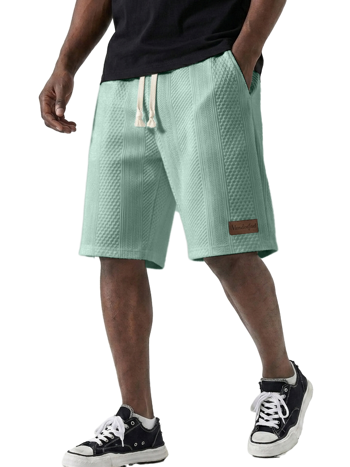 Men's Striped Jacquard Casual Shorts