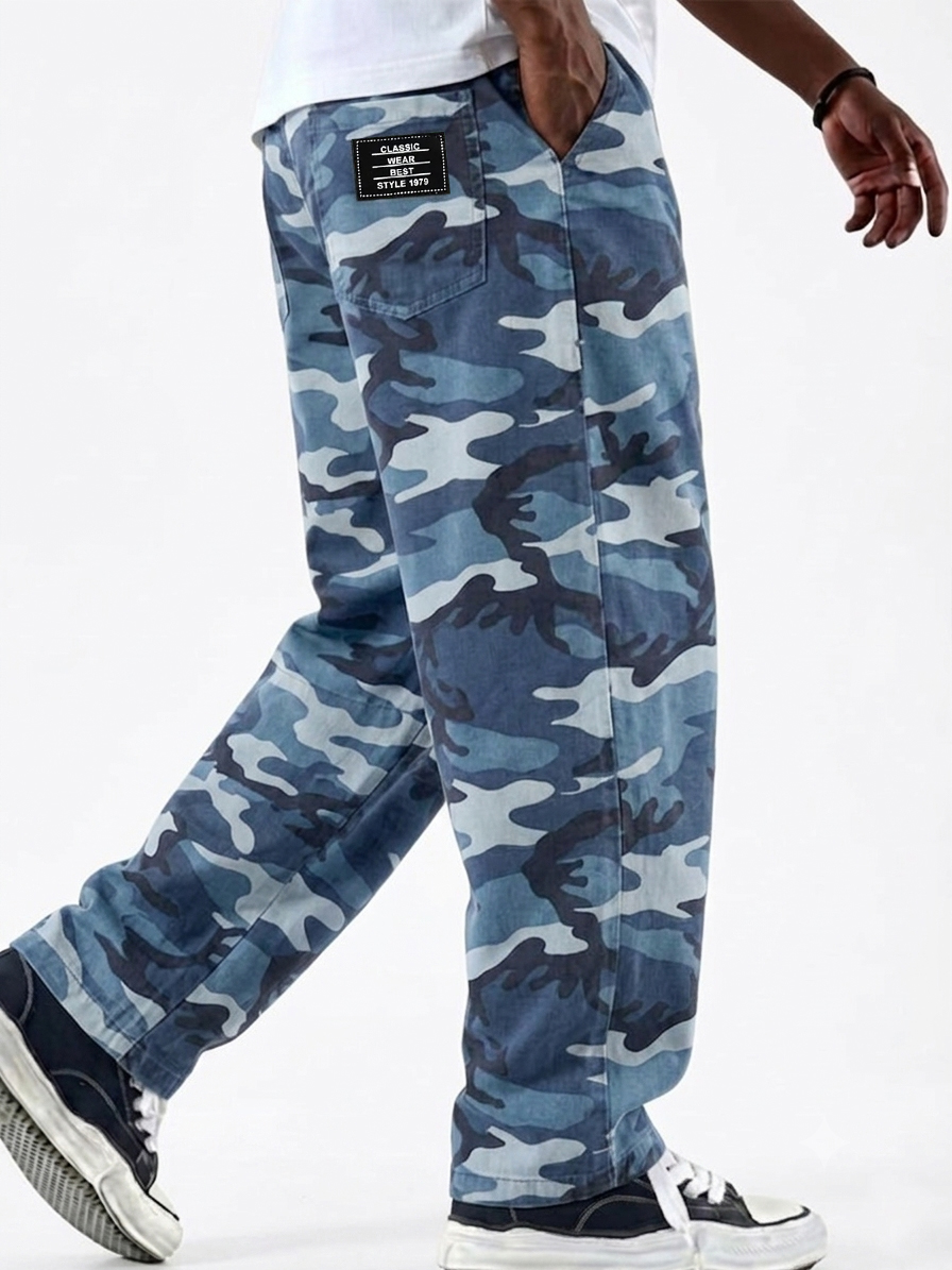 Camouflage Basic Cargo Pants