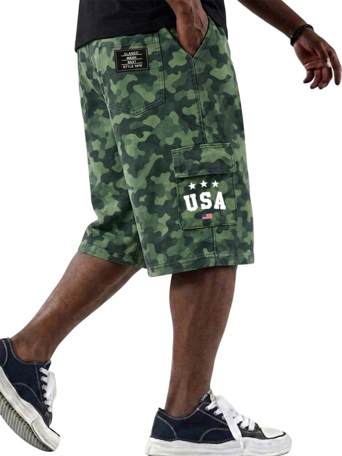 USA Camouflage Cargo Shorts