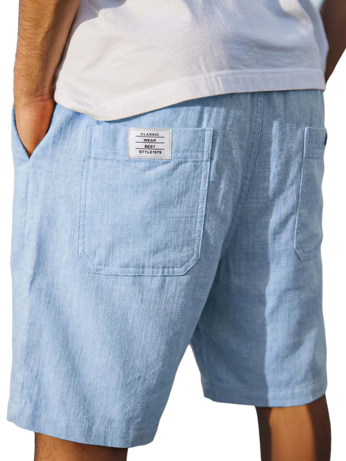 Comfortable Cotton-Linen Casual Basic Shorts