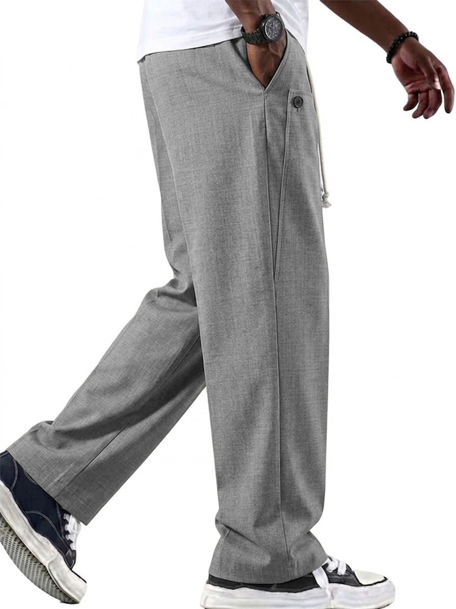 Men's Comfortable Urban Style Drawstring Deconstructed Design Pants