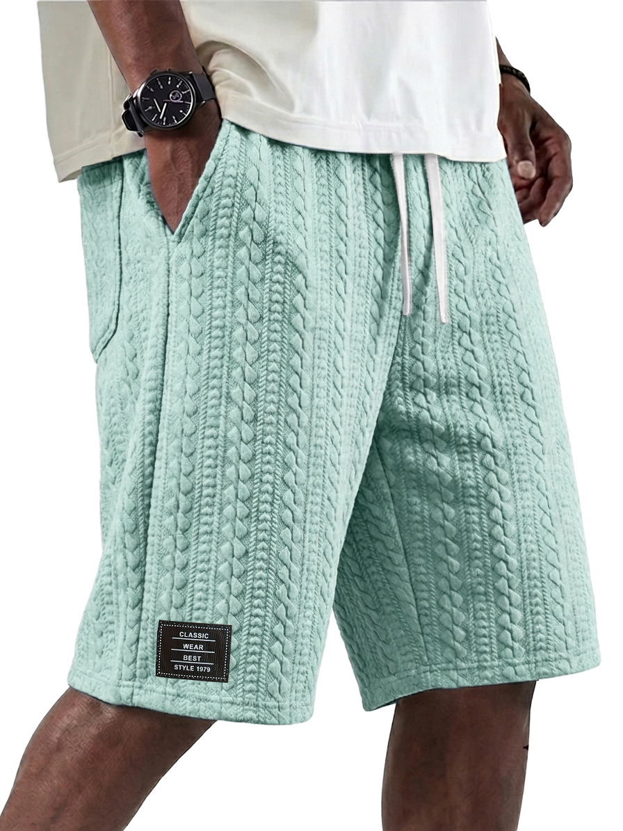 Men's Jacquard Striped Casual Shorts