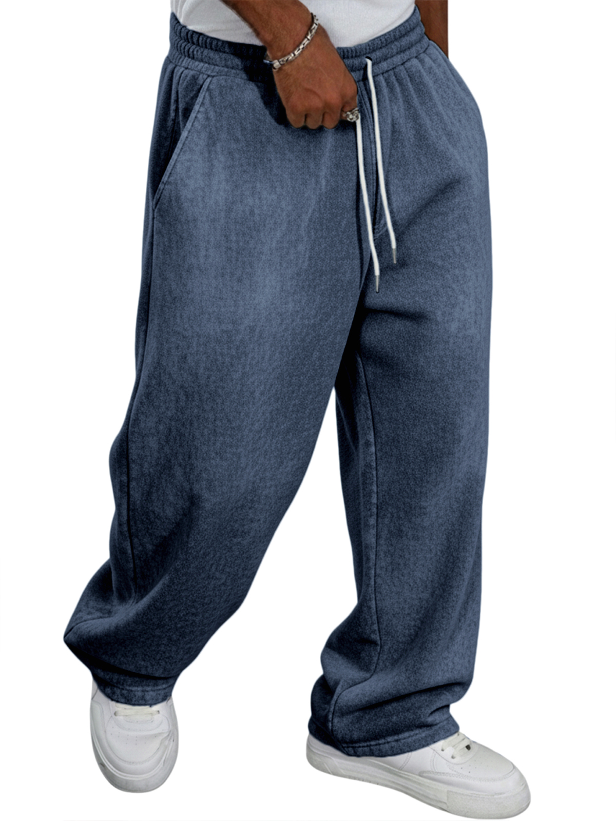 Men's Solid Color Simple Drawstring Sweatpants