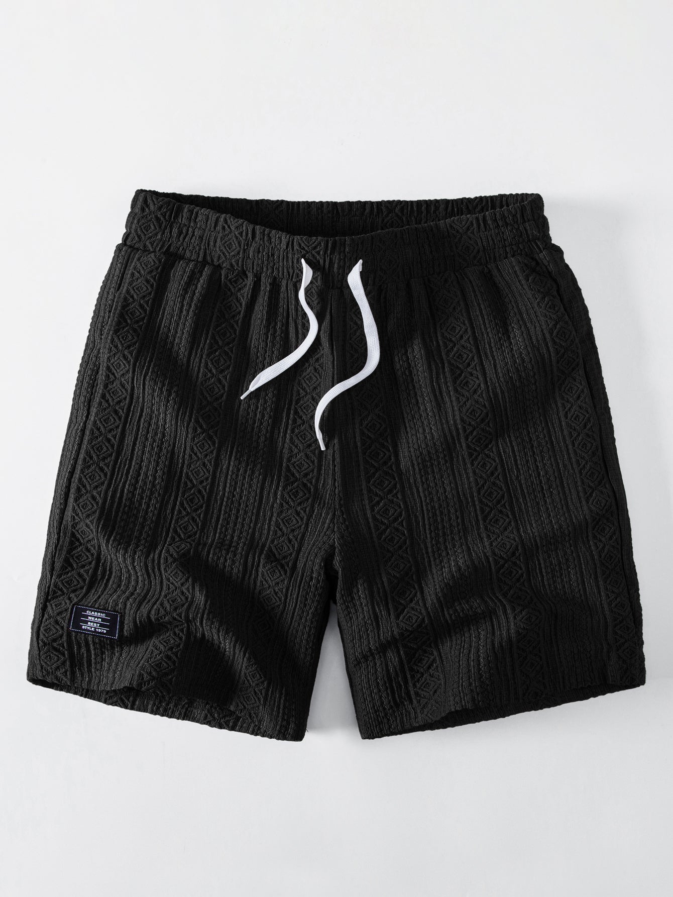 Fashionable Casual Jacquard Textured Shorts