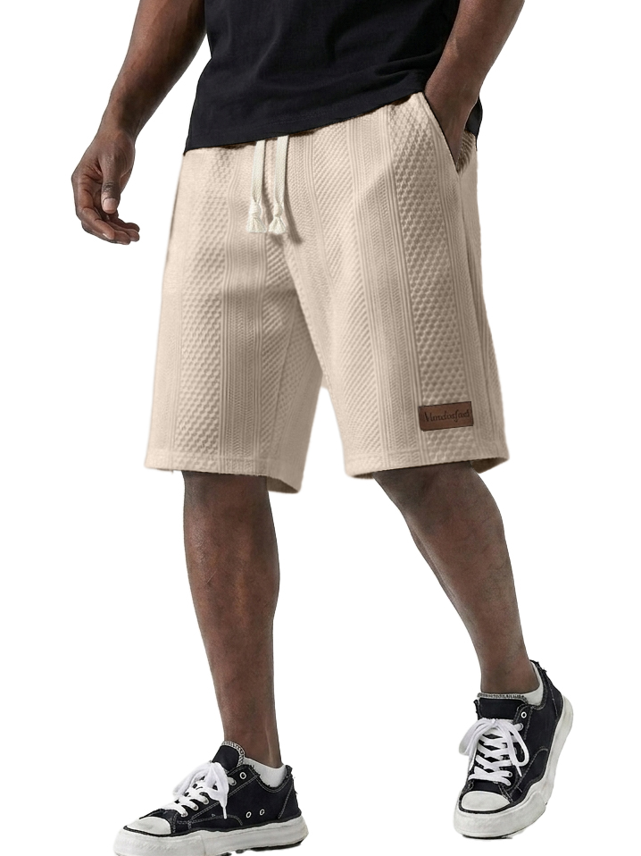 Men's Striped Jacquard Casual Shorts