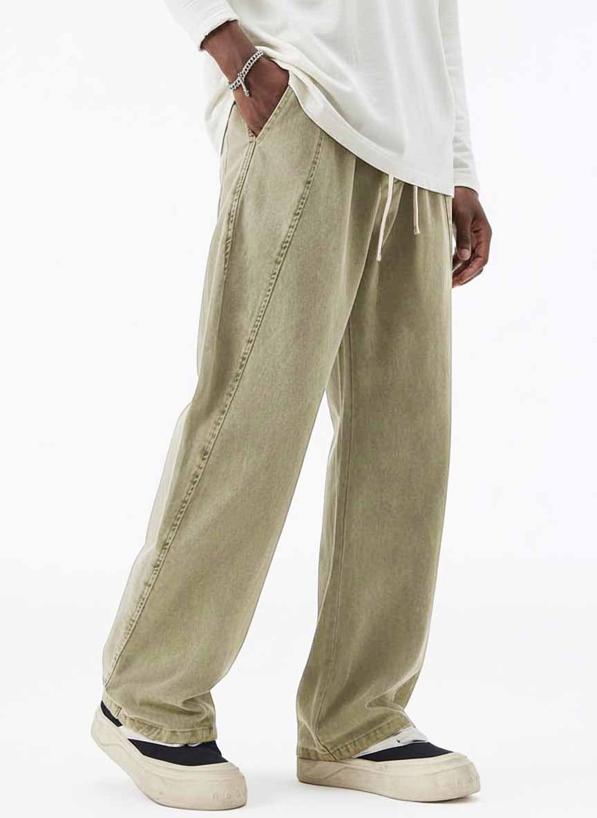 Men's Retro Fashion Washed Distressed Trousers