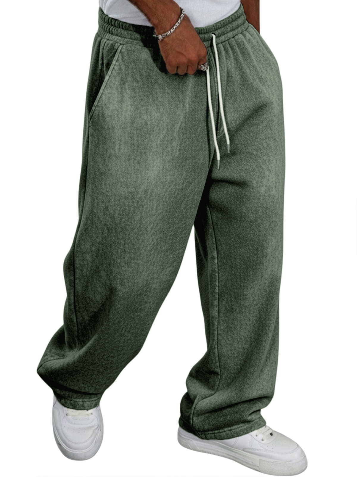 Men's Solid Color Simple Drawstring Sweatpants