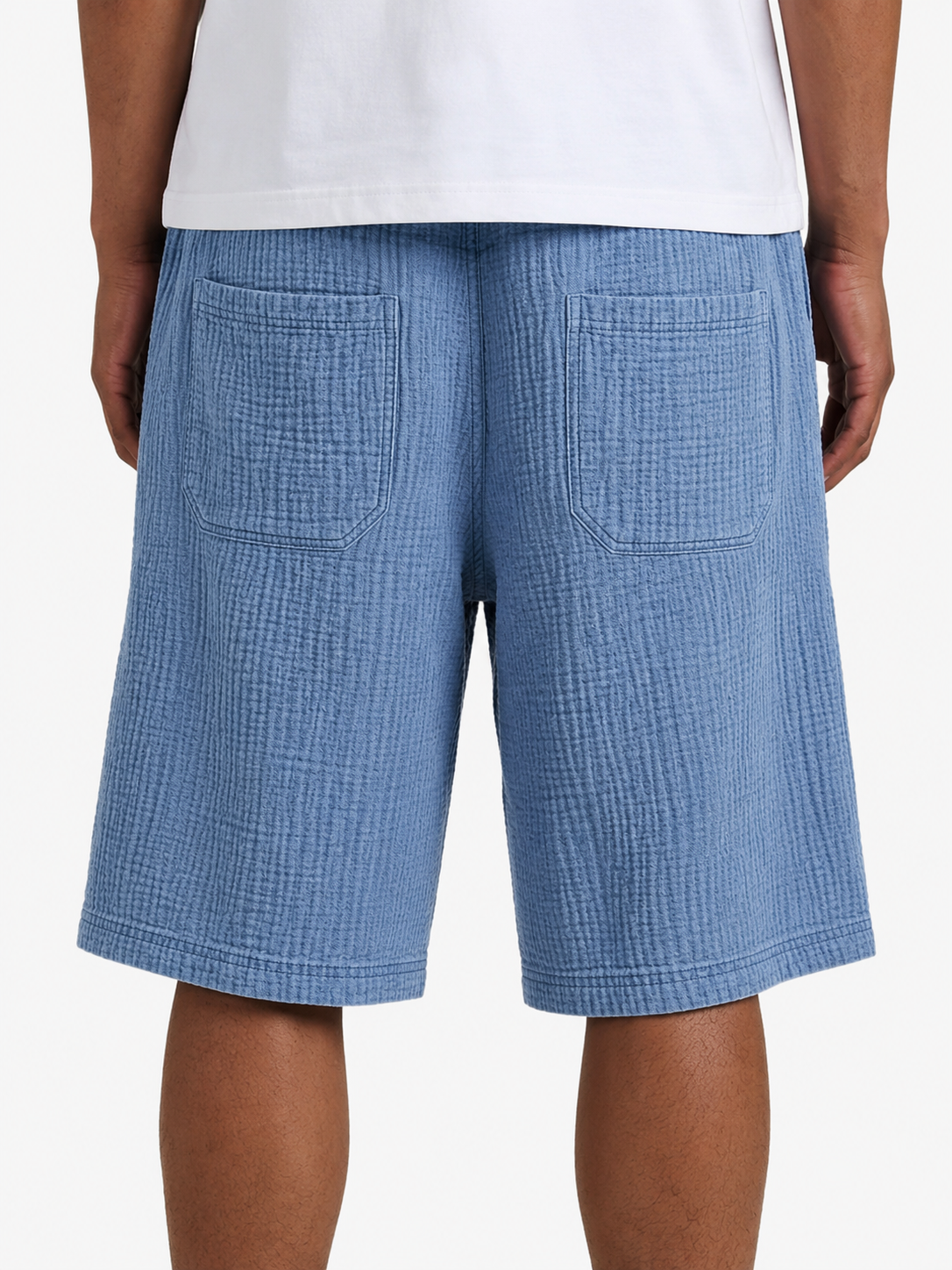 Men's Casual Loose Textured 100% Cotton Shorts