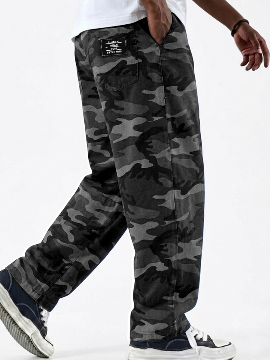 Camouflage Basic Cargo Pants