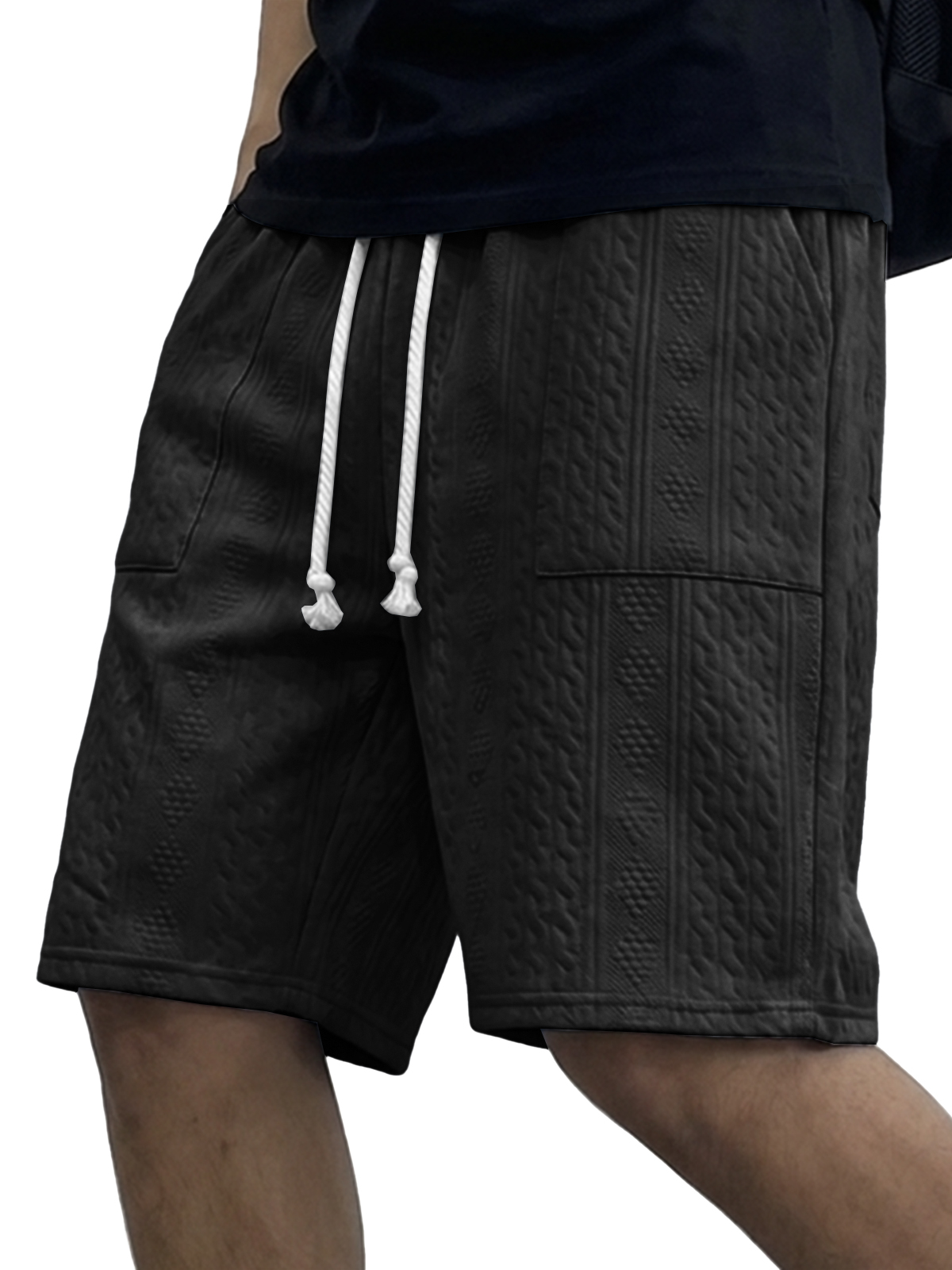 Men's Everyday Casual Jacquard Textured Shorts