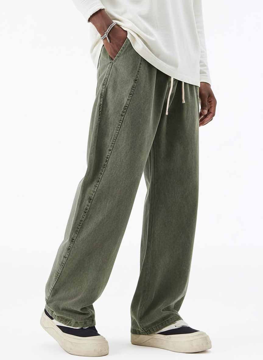 Men's Retro Fashion Washed Distressed Trousers