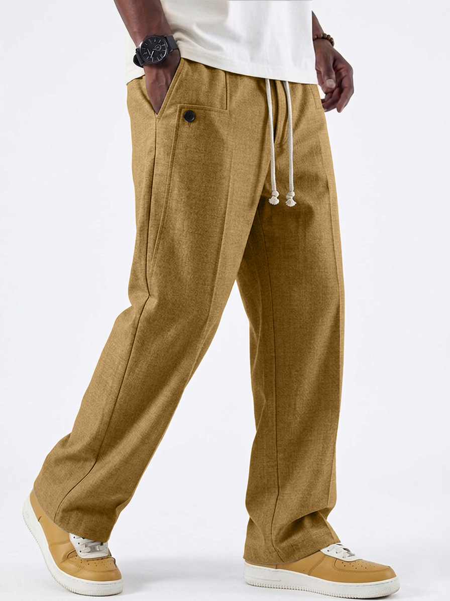 Men's Comfortable Urban Style Drawstring Deconstructed Design Pants