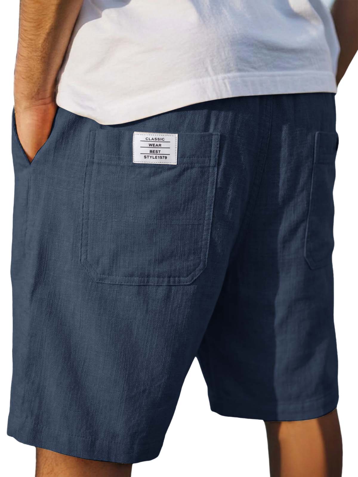 Comfortable Cotton-Linen Casual Basic Shorts