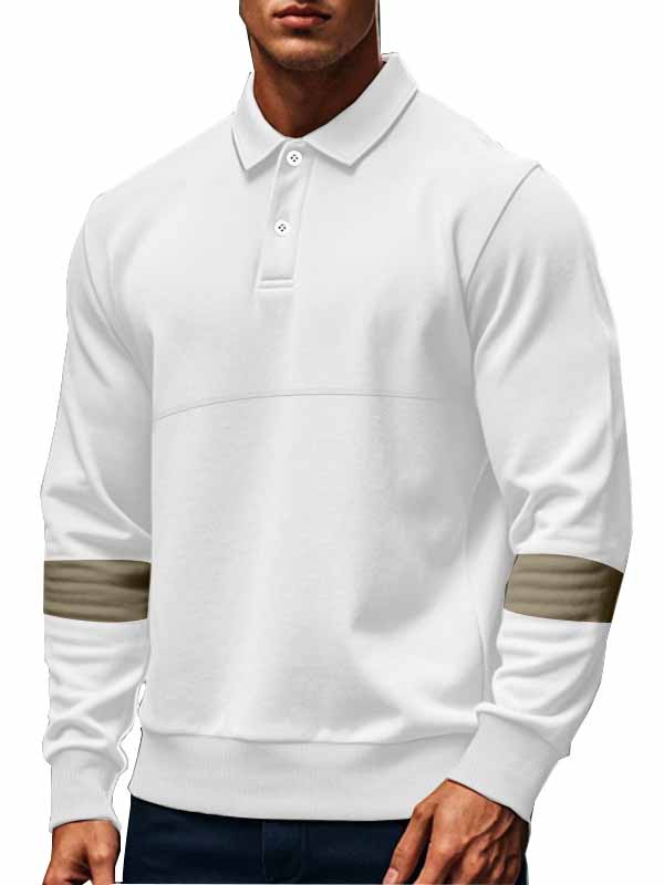 Men's Color-blocked Half-zip Outdoor Fashionable Casual Sweatshirt