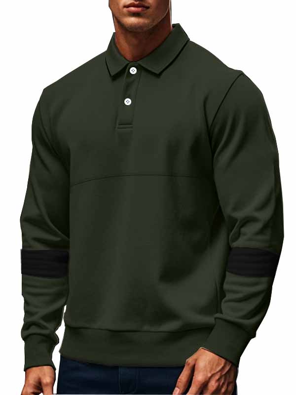 Men's Color-blocked Half-zip Outdoor Fashionable Casual Sweatshirt