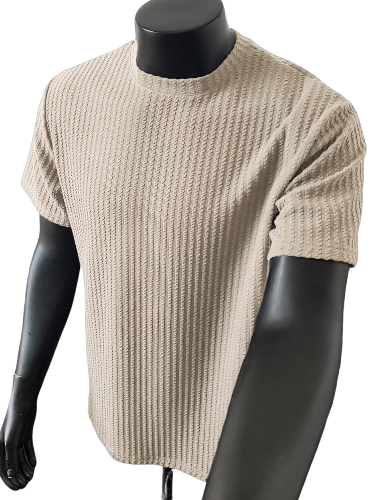 Men's High-end Snake Jacquard Minimalist Texture Fashion Casual Daily Short-sleeved T-shirt