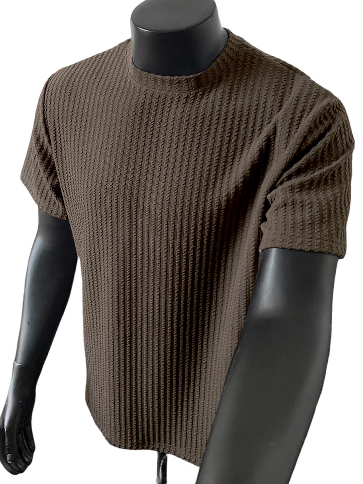 Men's High-end Snake Jacquard Minimalist Texture Fashion Casual Daily Short-sleeved T-shirt