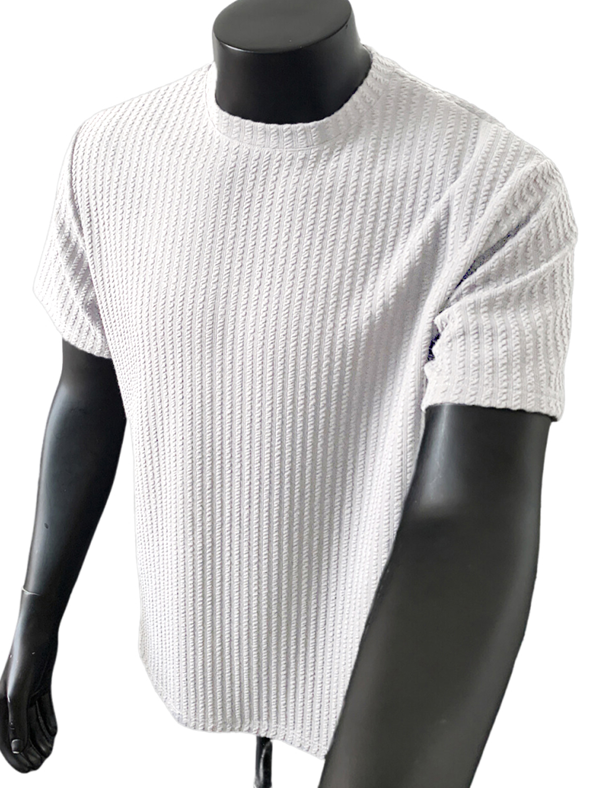 Men's High-end Snake Jacquard Minimalist Texture Fashion Casual Daily Short-sleeved T-shirt