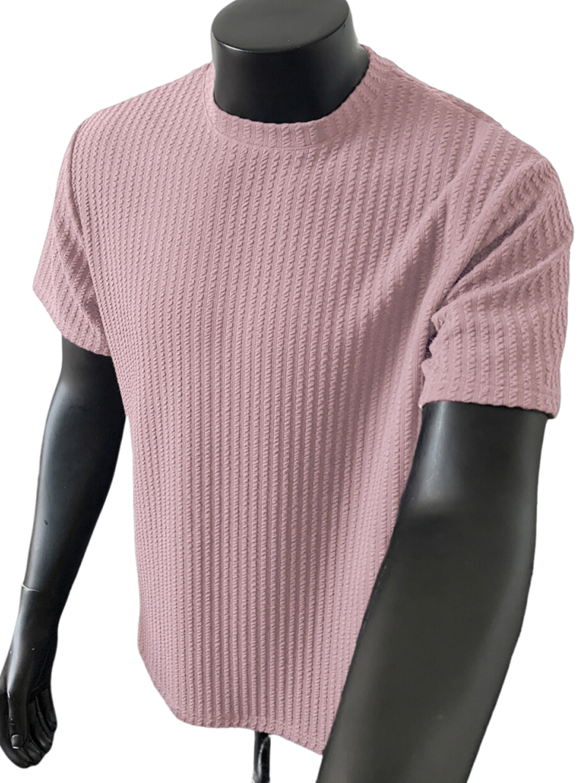Men's High-end Snake Jacquard Minimalist Texture Fashion Casual Daily Short-sleeved T-shirt