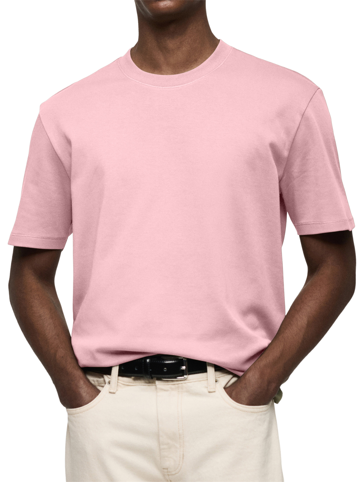 Men's 100% Cotton Daily Casual Simple Round Neck Short-sleeved T-shirt