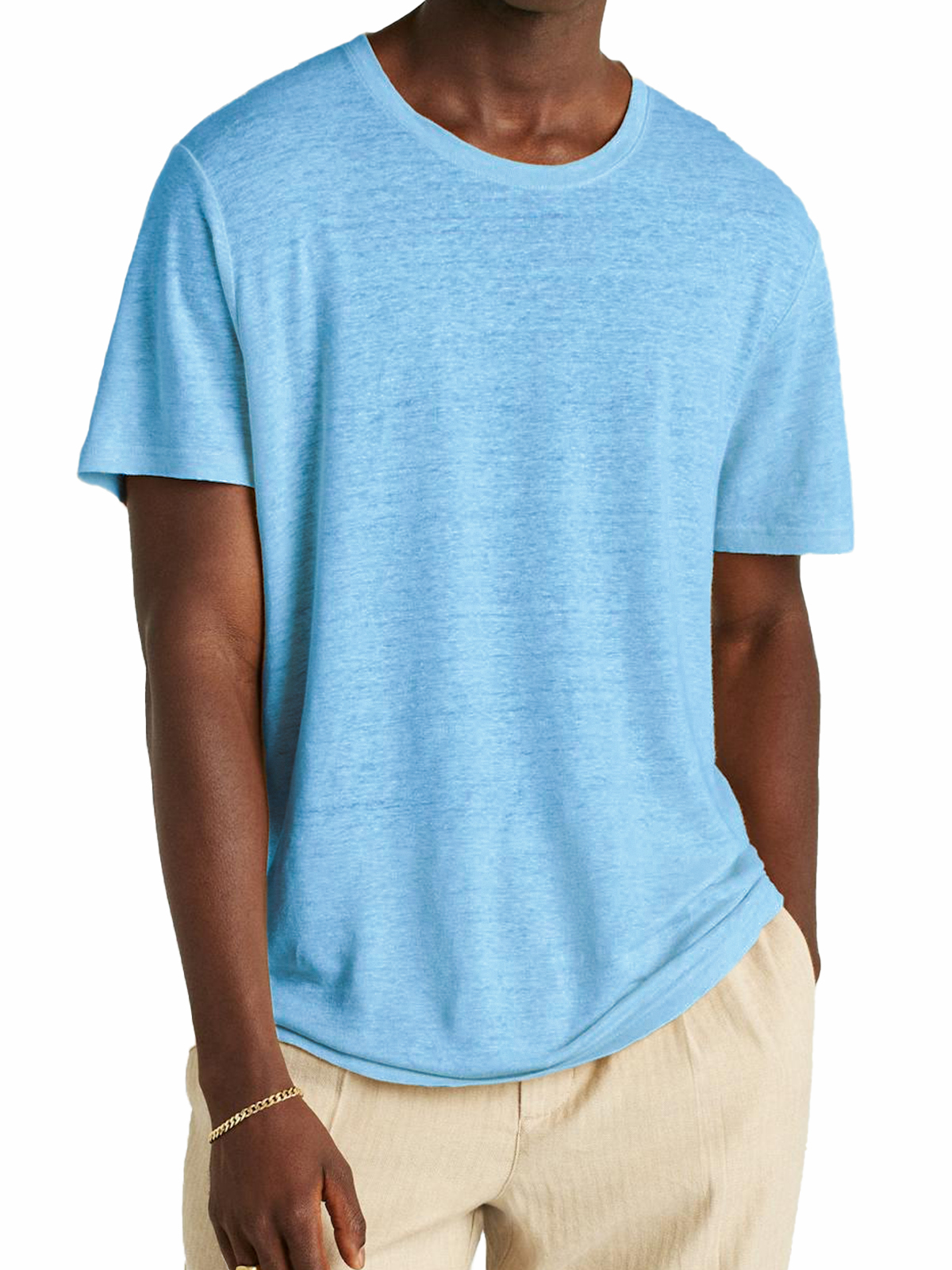 Men's Lightweight Breathable Crew Neck Casual Short Sleeve T-shirt Tops