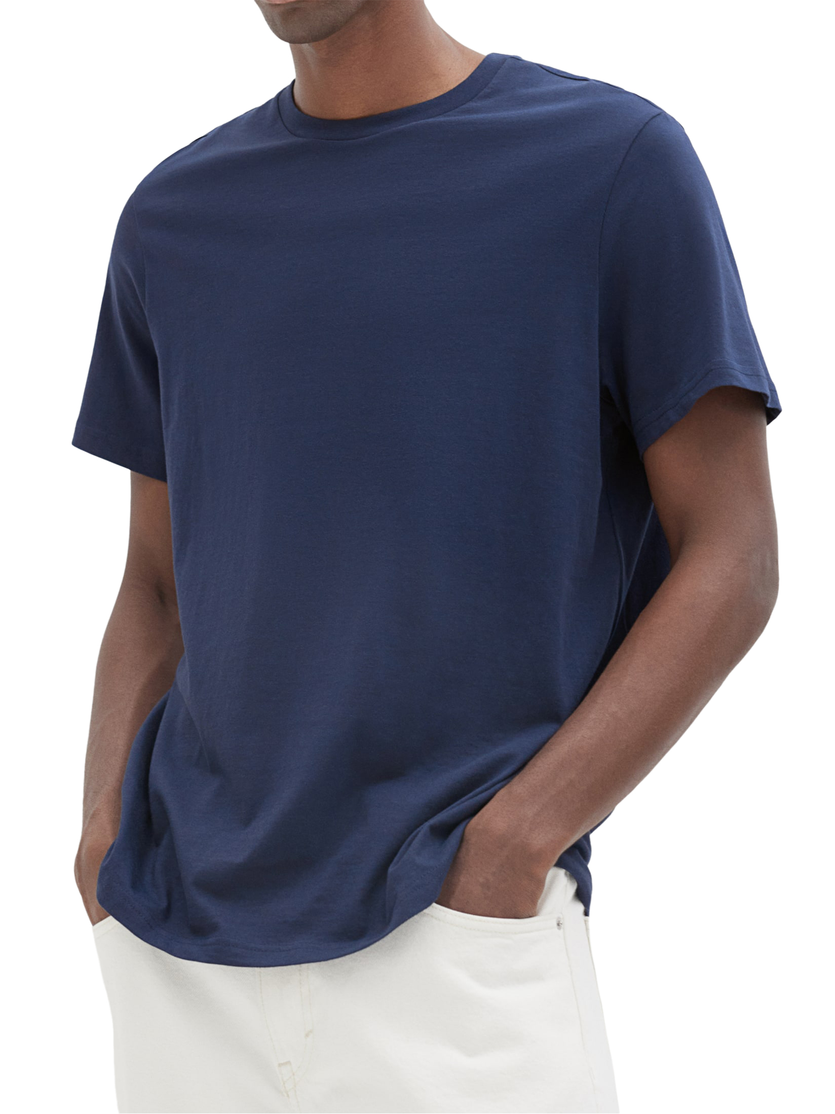 Men's Cotton Round Neck Versatile Daily Short-sleeved T-shirt
