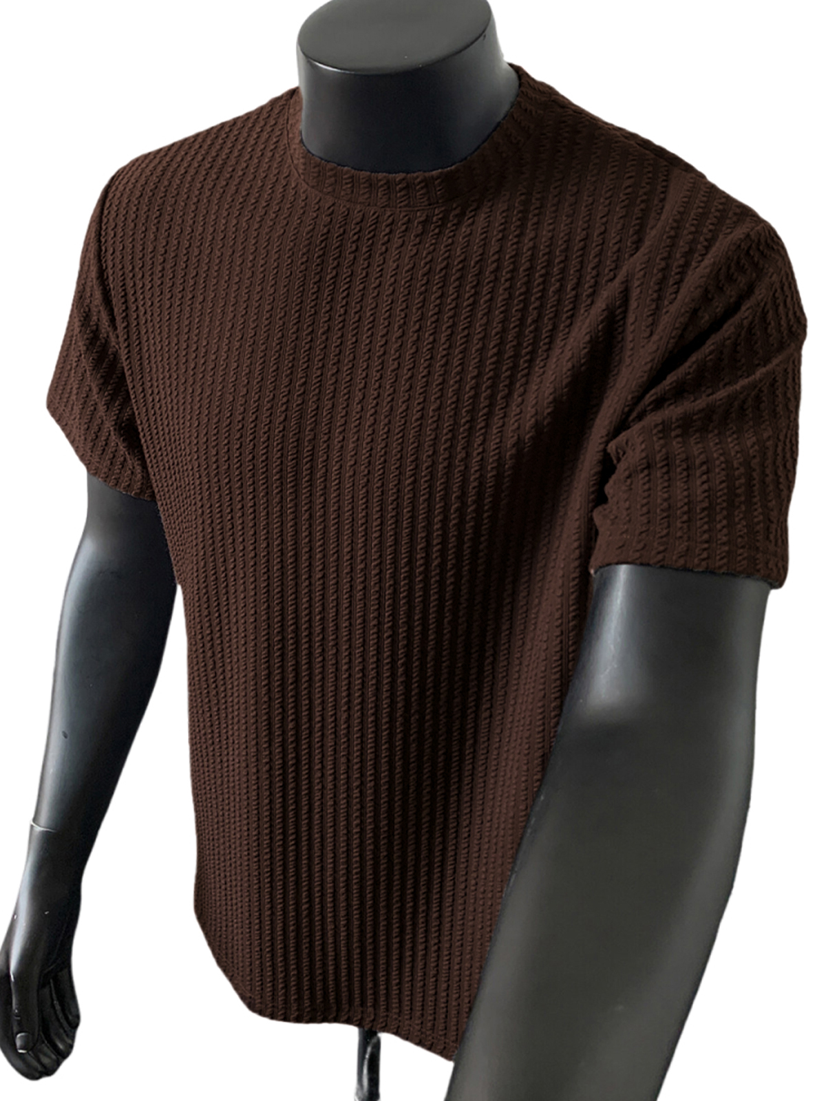 Men's High-end Snake Jacquard Minimalist Texture Fashion Casual Daily Short-sleeved T-shirt
