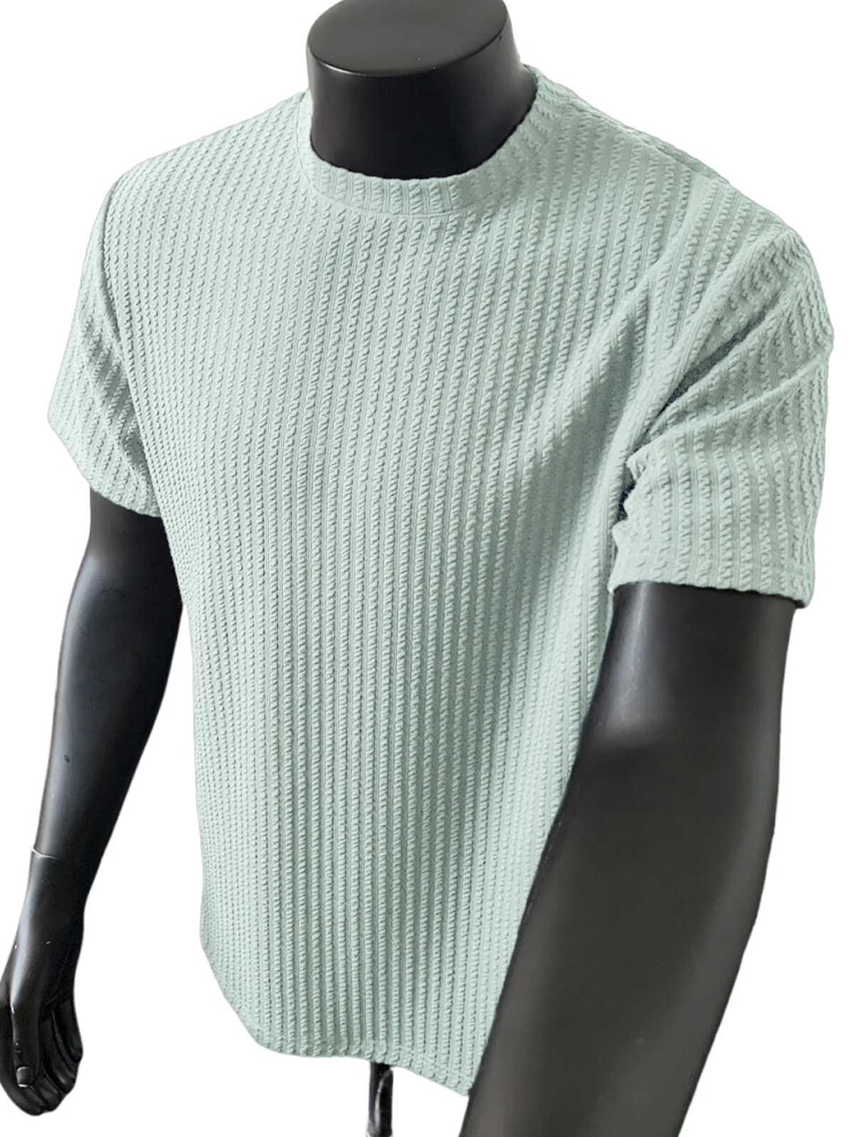 Men's High-end Snake Jacquard Minimalist Texture Fashion Casual Daily Short-sleeved T-shirt