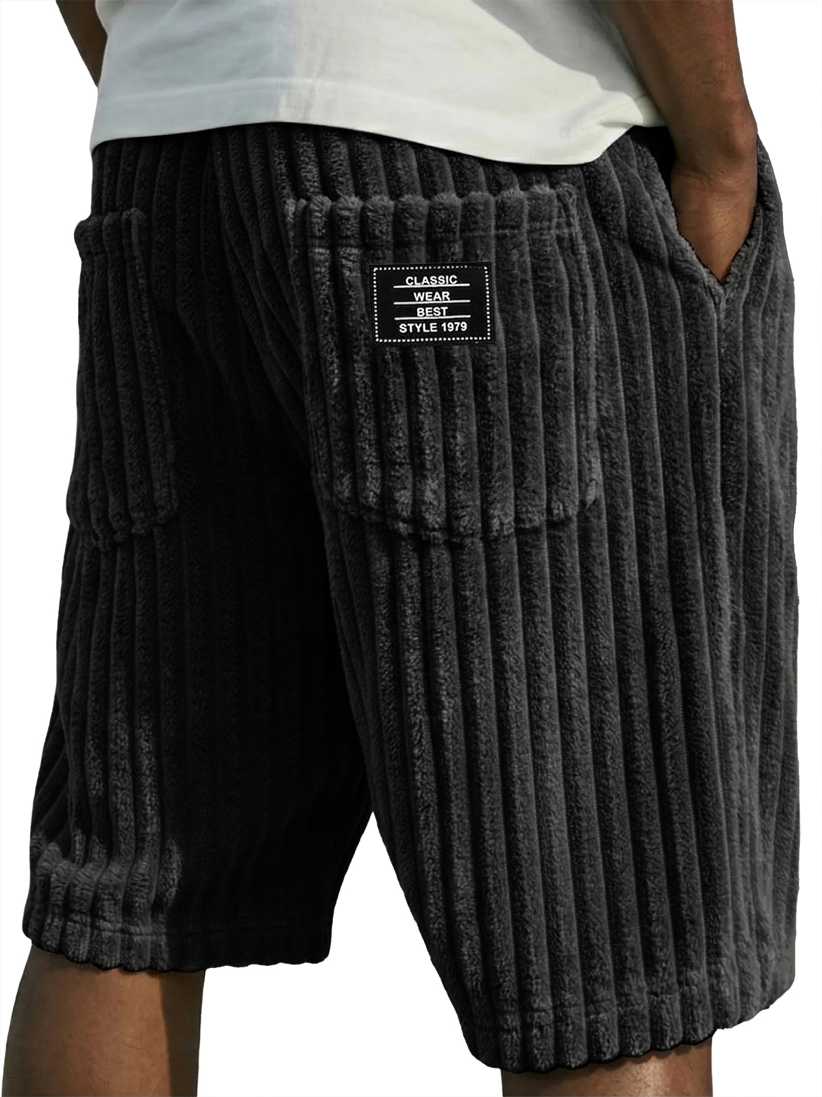 Men's Retro Corduroy Pocket Shorts