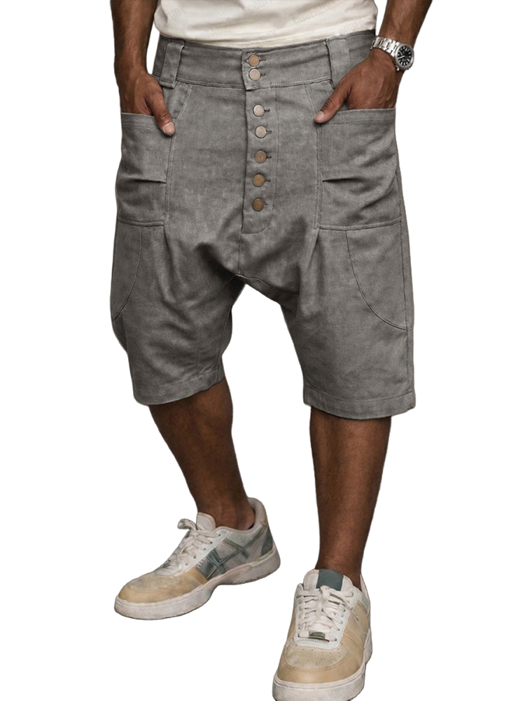 Men's Casual Drop Crotch Harem Shorts