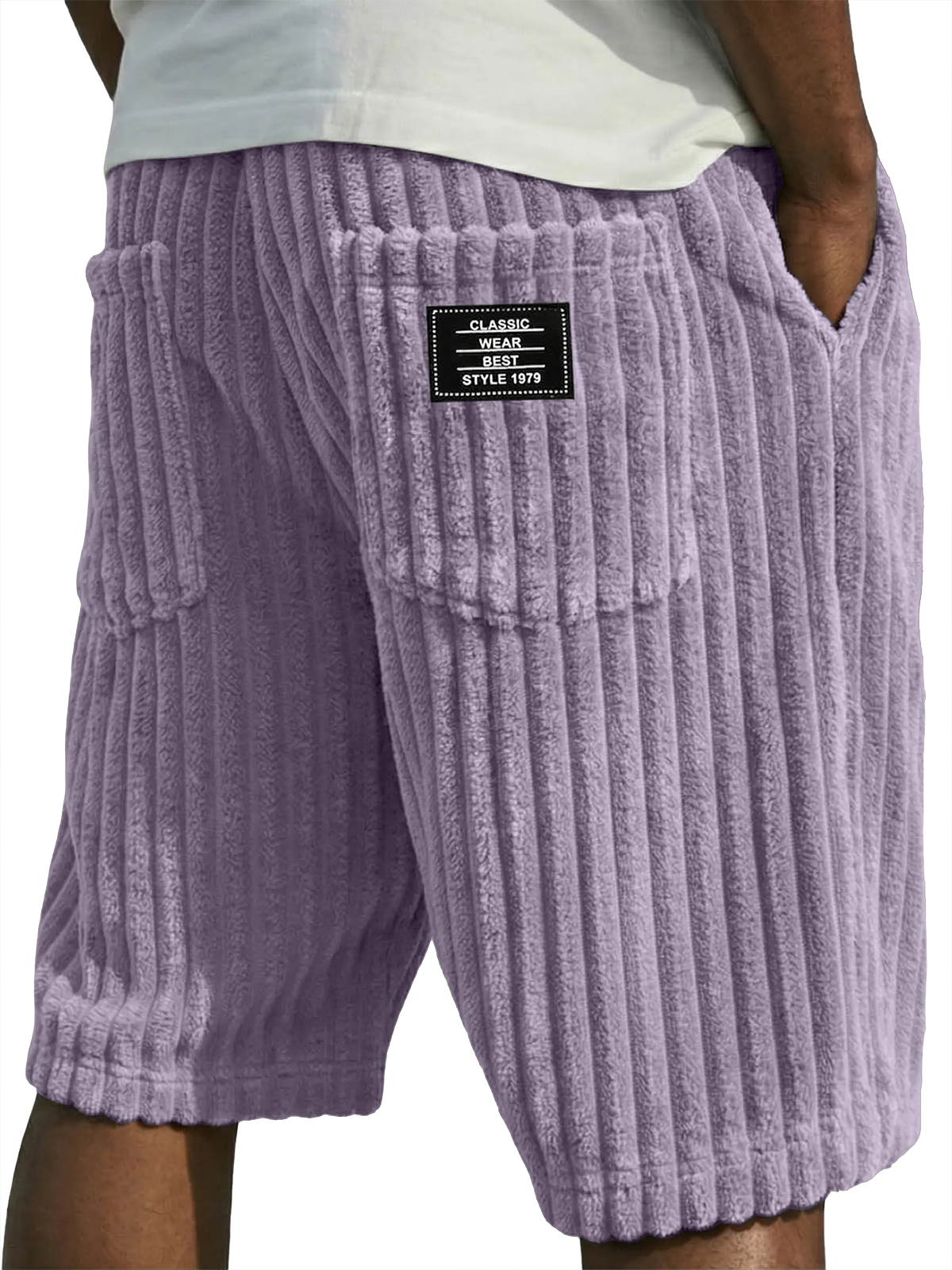 Men's Retro Corduroy Pocket Shorts