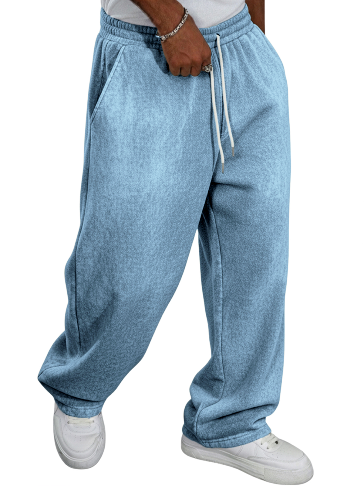Men's Solid Color Simple Drawstring Sweatpants
