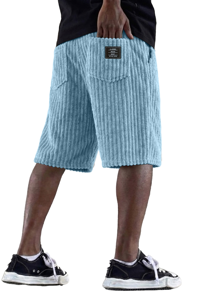 Men's Corduroy Multi Pocket Shorts with Logo