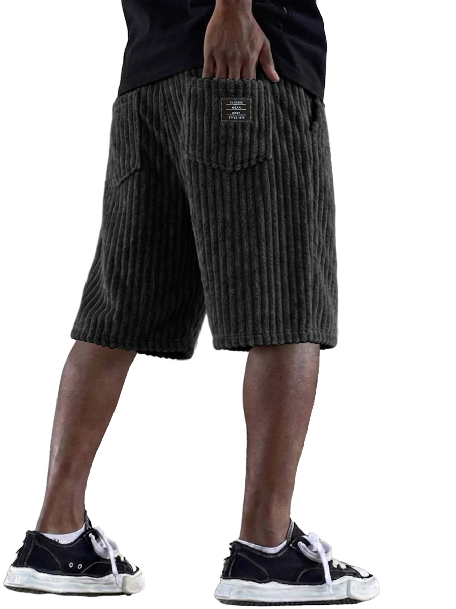 Men's Corduroy Multi Pocket Shorts with Logo
